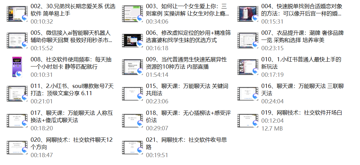 互联网顶级把妹玩法（598培训班专享）