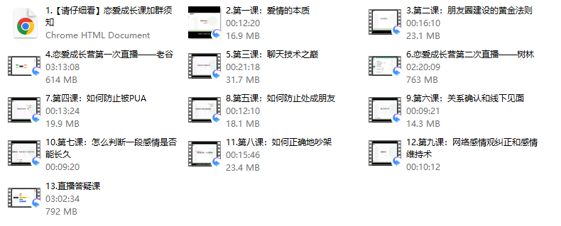 树成林《恋爱成长营》