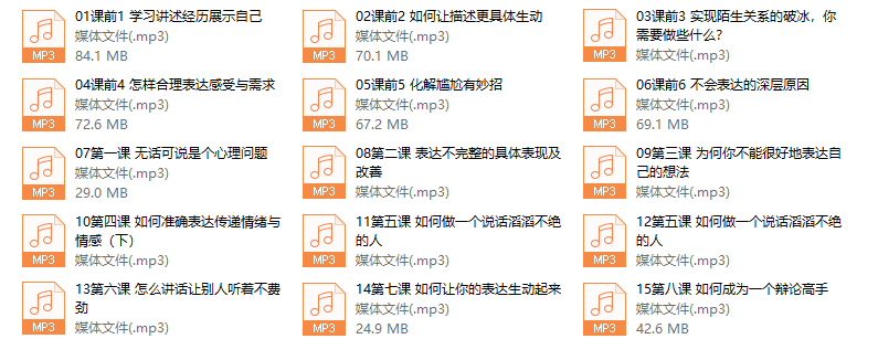 阮琦-魔鬼表达训练课（15节）