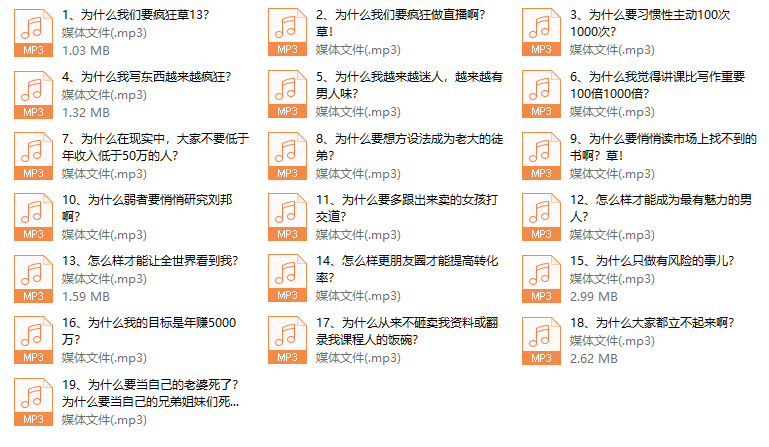 阿国-兽性爆炸衣冠禽兽群19节音频课程