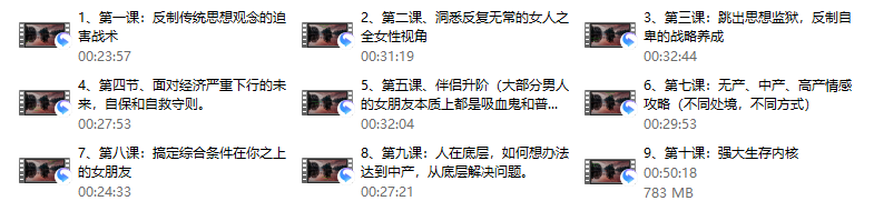 本渡情感《普通男性升阶之道》9节