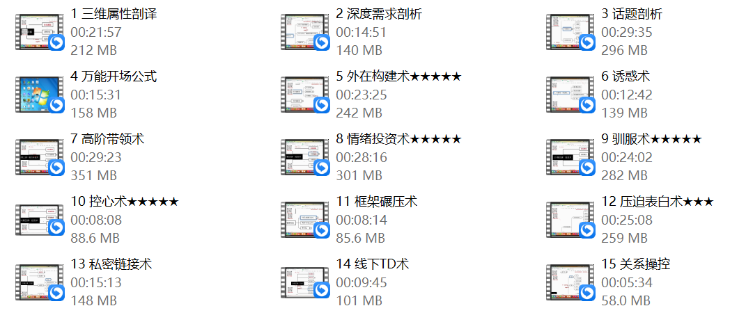 余生私教《网聊速约技术》15节