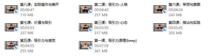 极速吸引《吸引流认知课》elon私教 8节
