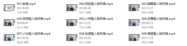 九大人物风格解析