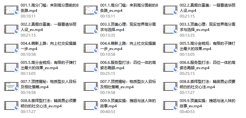 承情《俘获白富美：全网第一高分顶美课》
