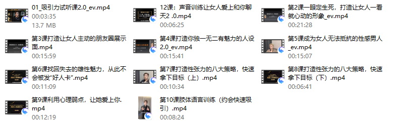 Eric子轩《打造男性吸引力训练营2.0》