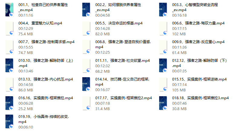 小怡《供养者翻盘—强者框架课》