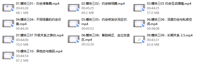 魅力工程1-3模块