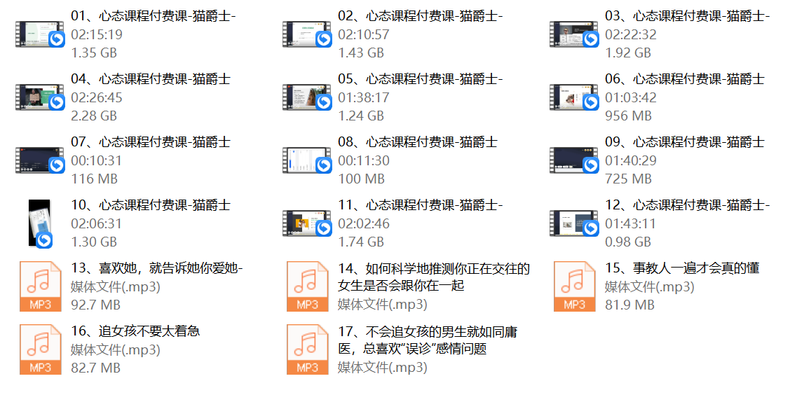 猫爵士《心态课程付费课》