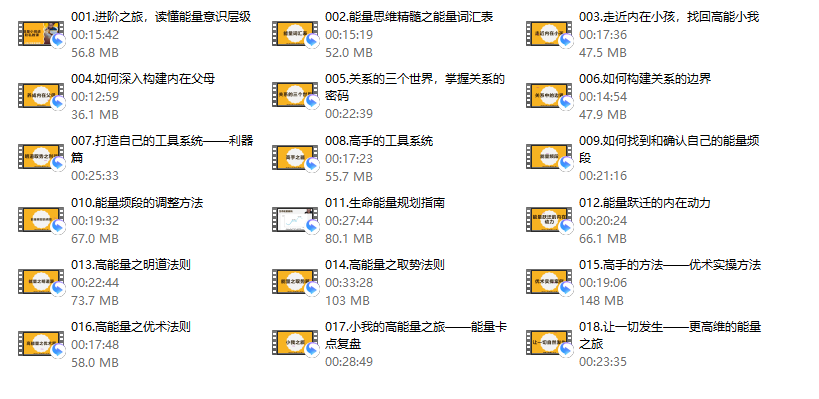 方赏《能量小班进阶课程》