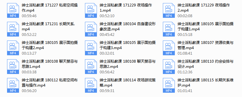 2018年绅士派YY私教课