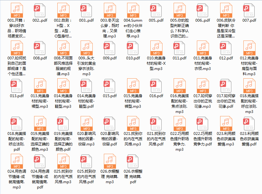形象管理教练徐熠-24堂时尚必修课(完结)