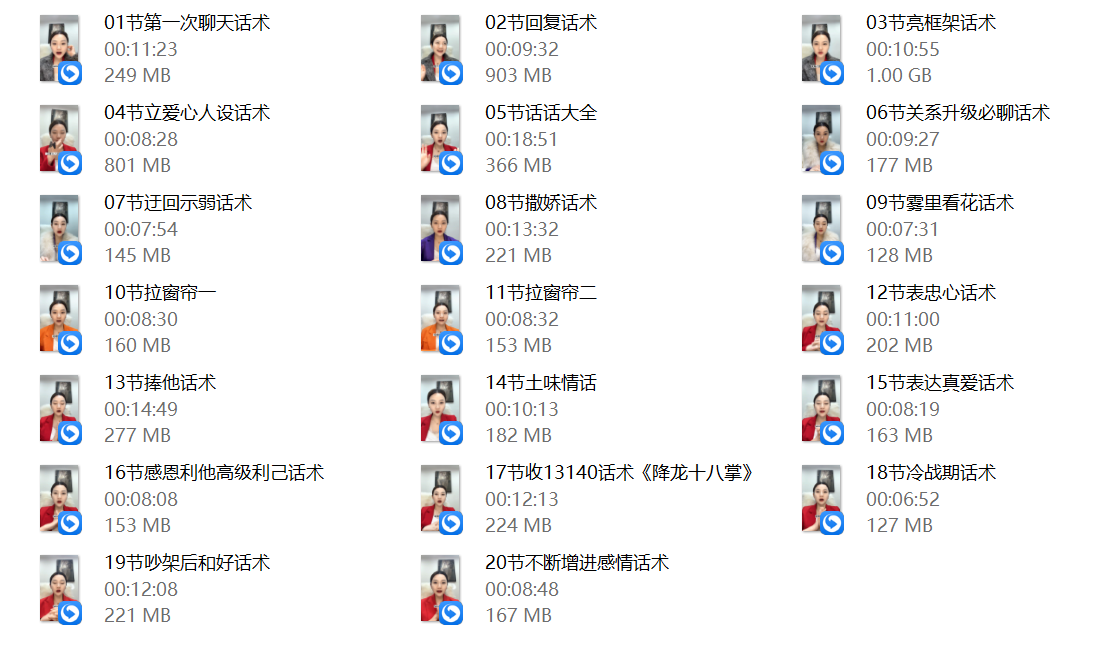 李火火《高情商话话课》超级女性经营之道(实操版) 20集