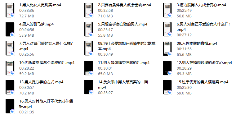 男人的阴暗面(音频课)16节