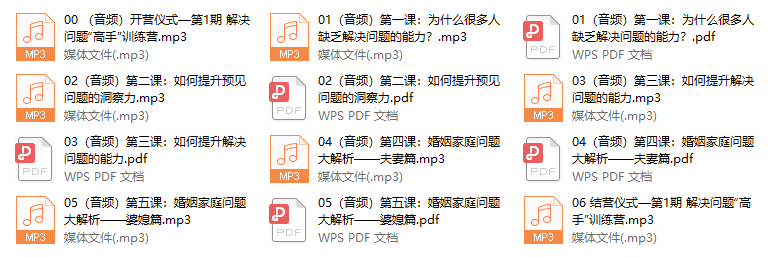 晚晴《解决问题“高手”训练营》(完结)