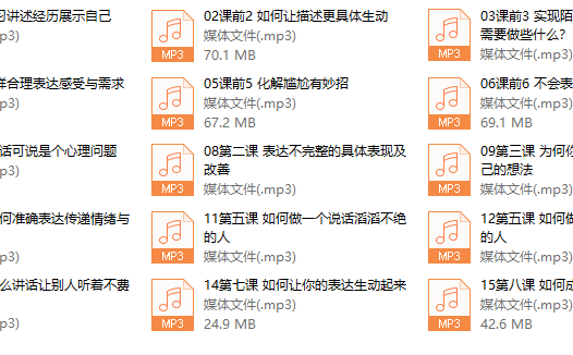 阮琦-魔鬼表达训练课（15节）