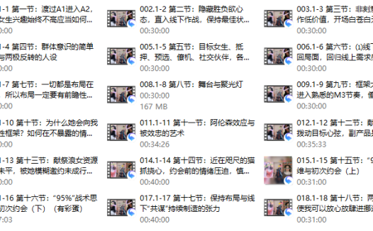 黑猫私教《M3&性框架&植毒》18节