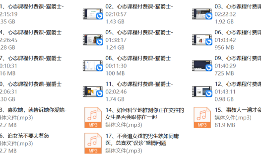 猫爵士《心态课程付费课》