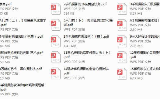 《手机摄影技巧全书》入门级+高级