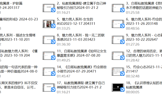 白哥私教4.0《大道至简》(17节)