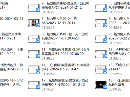 白哥私教4.0《大道至简》（17节）