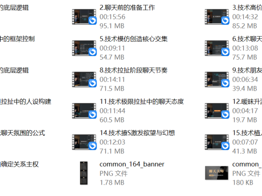 丹青情感《聊天大师》（16节视频课）